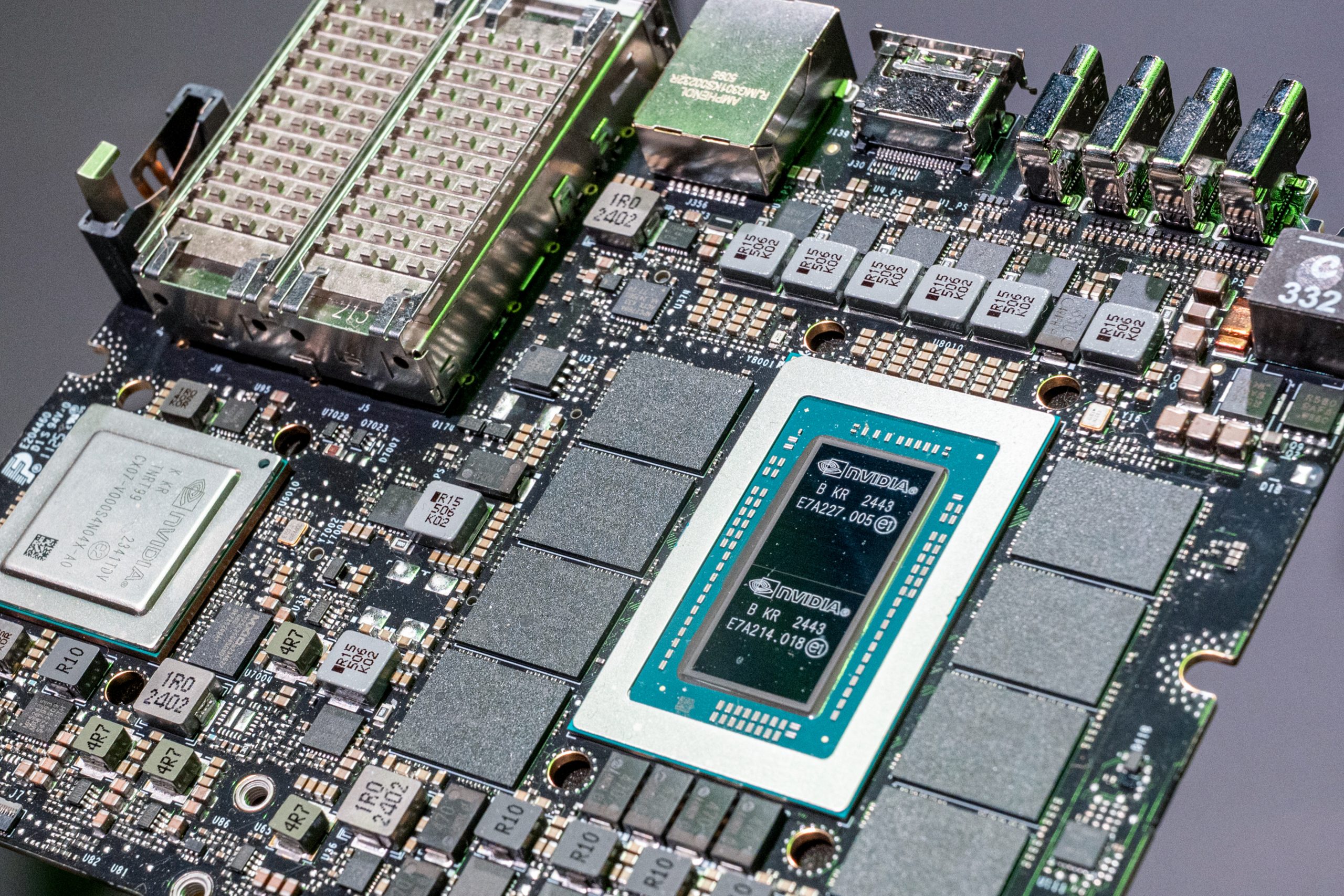 Nvidia AI hardware in data center setup